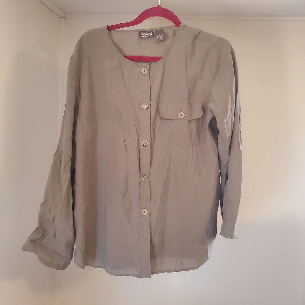 Additions by Chico's Button Down Top Size 2 Large/12